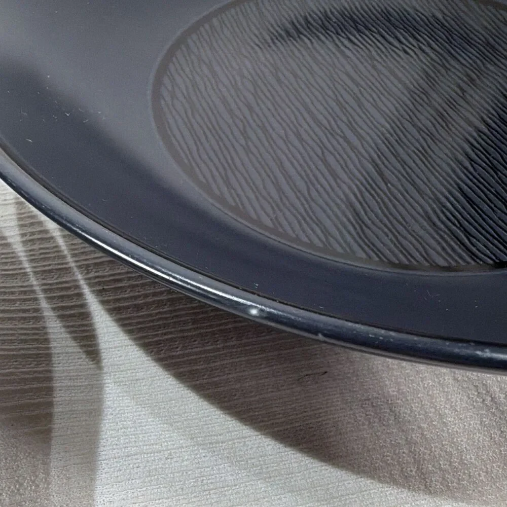 Set of 2 Noritake BoB Wave Black Fine Porcelain 9.5